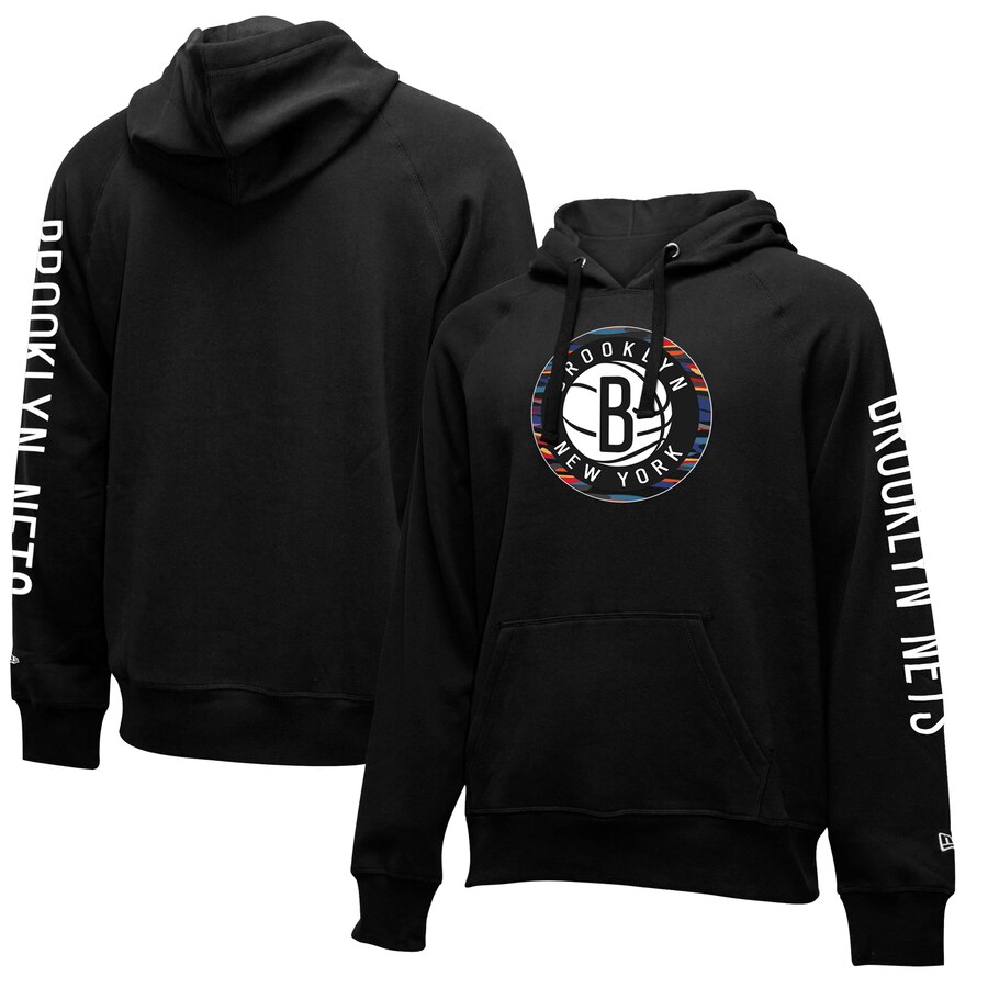 NBA Brooklyn Nets New Era 201920 City Edition Pullover Hoodie Black->brooklyn nets->NBA Jersey